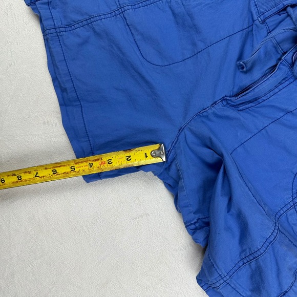 Khakis & Co Blue Cotton Stretch Shorts Women's Size 6 Drawstring Waist Casual - Picture 9 of 10